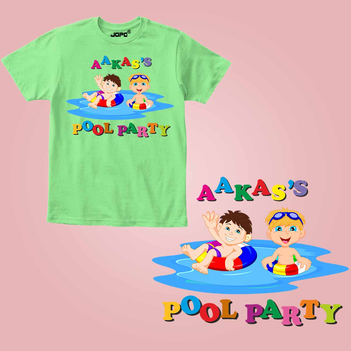 Pool Party Custom Name & Age