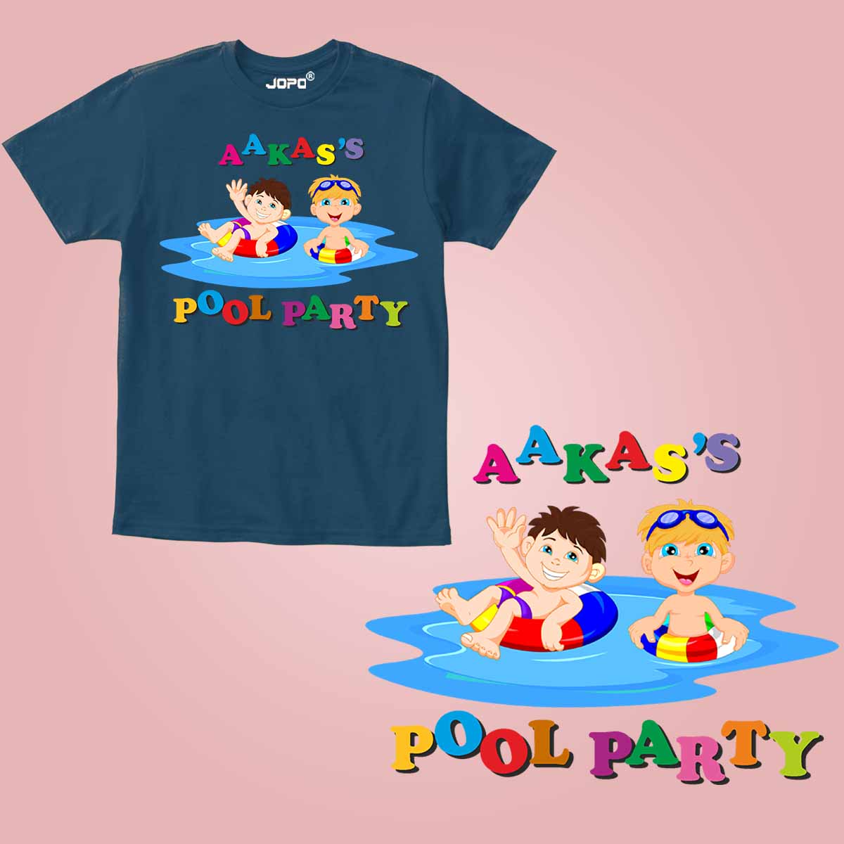 Pool Party Custom Name & Age