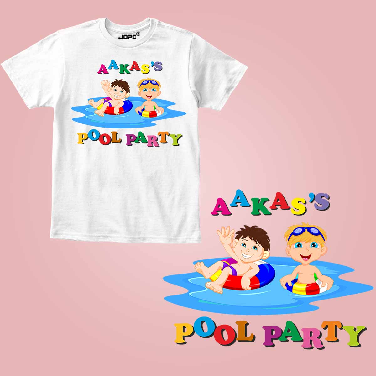 Pool Party Custom Name & Age