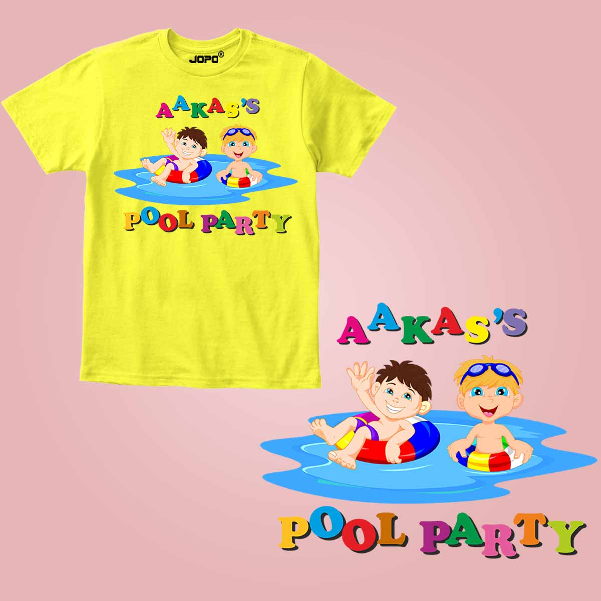 Pool Party Custom Name & Age