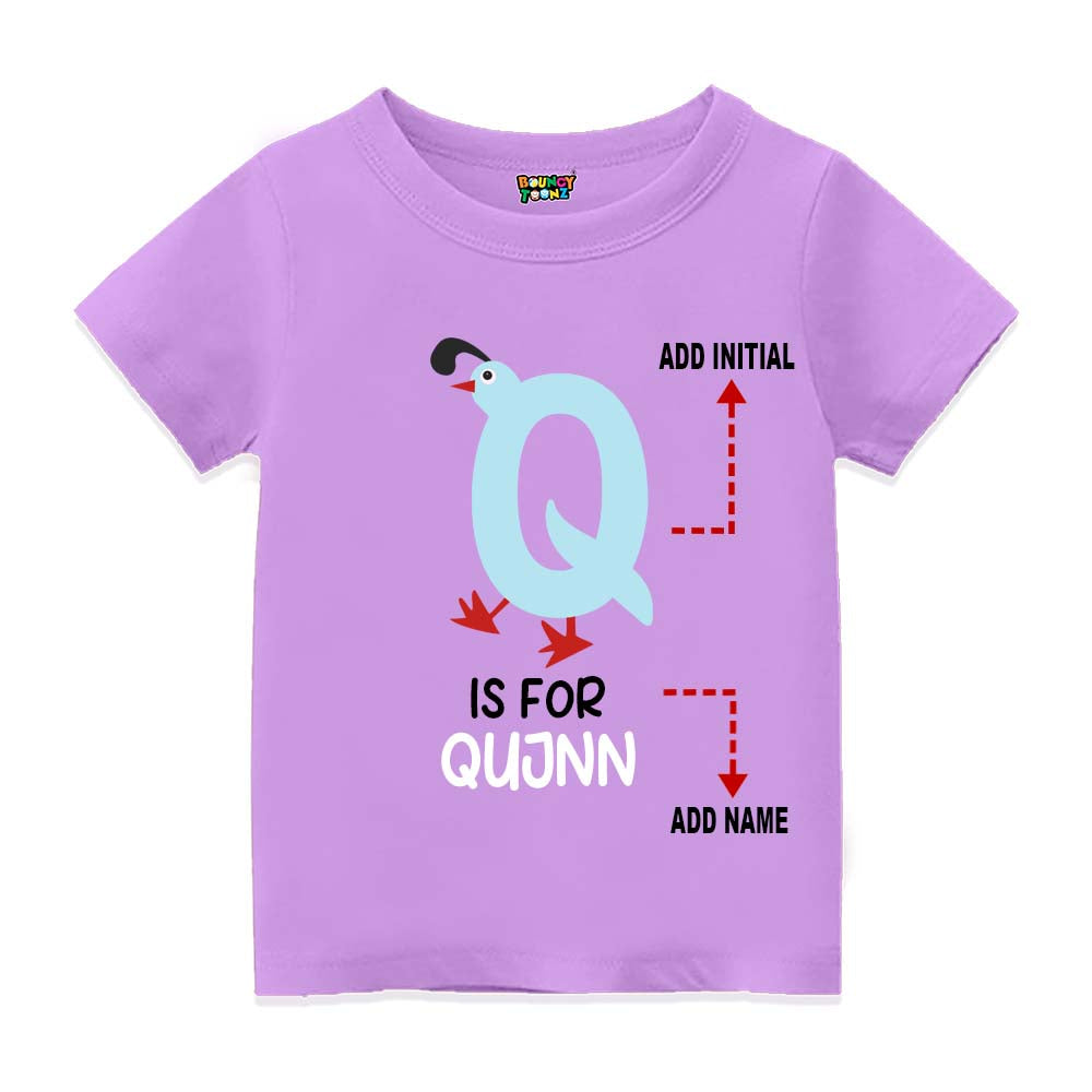 Alphabet Q Customised T Shirt