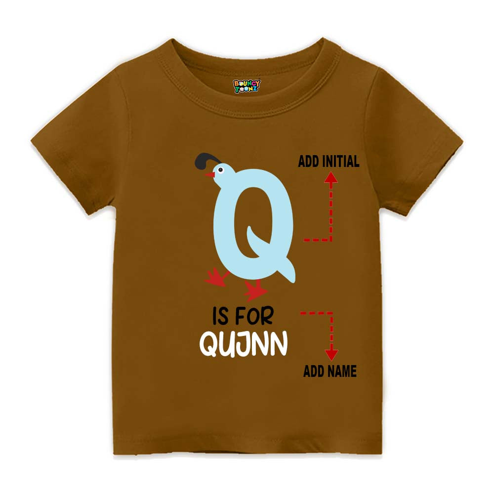 Alphabet Q Customised T Shirt