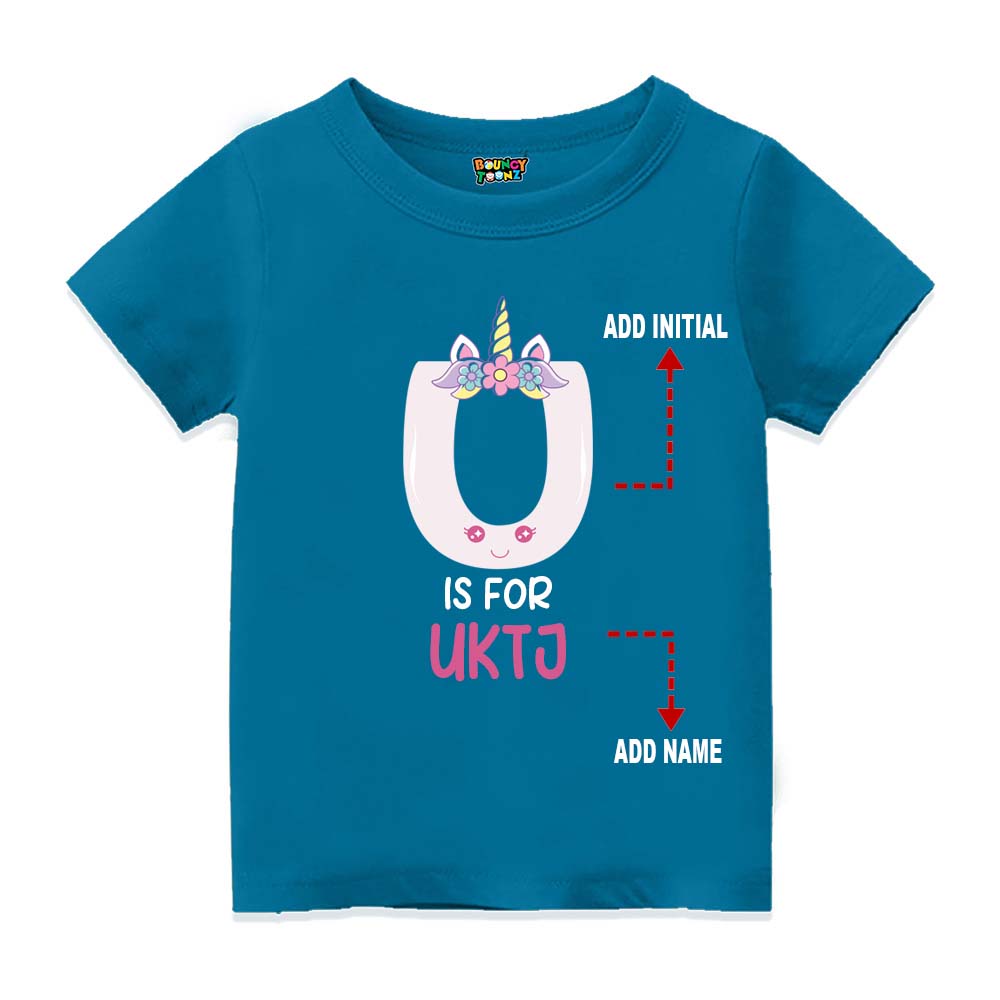 Alphabet U Customised T Shirt
