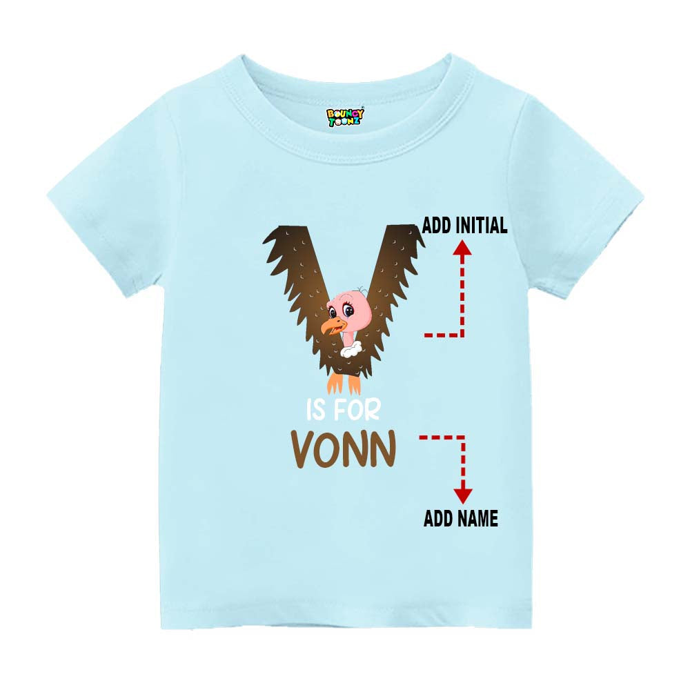 Alphabet V Customised T Shirt