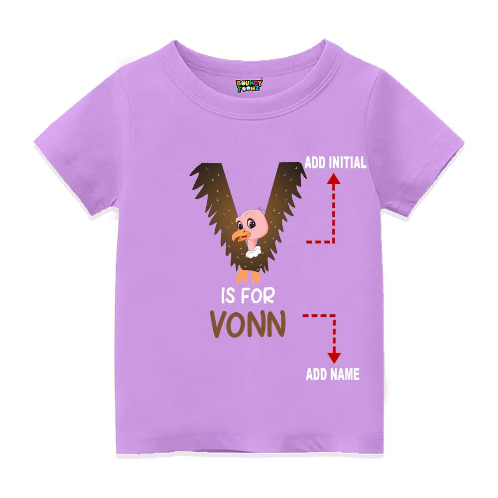 Alphabet V Customised T Shirt