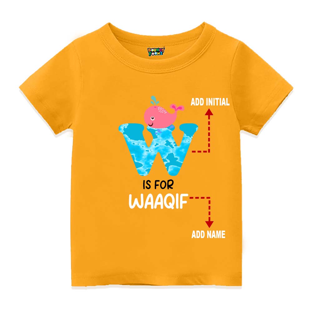 Alphabet W Customised T Shirt