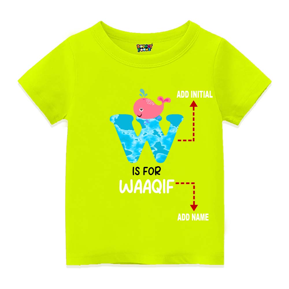 Alphabet W Customised T Shirt