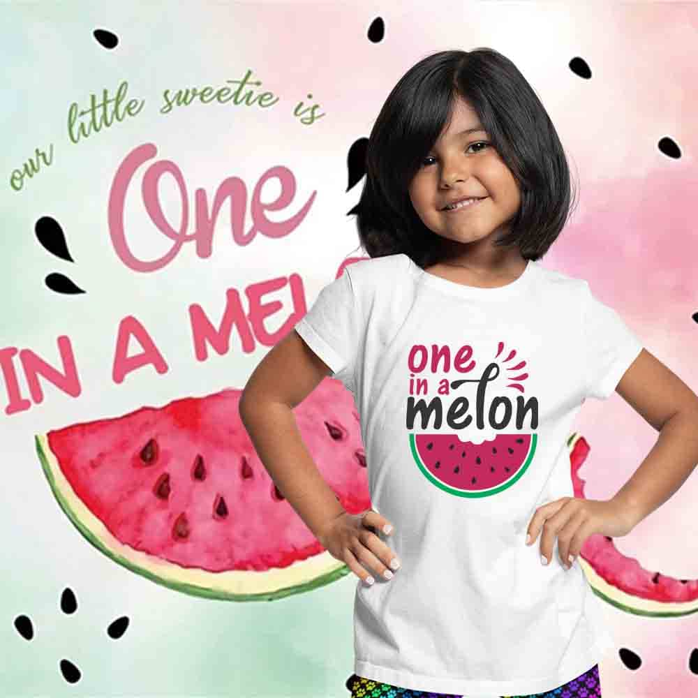Watermelon Theme Custom Num Tshirt for Girls