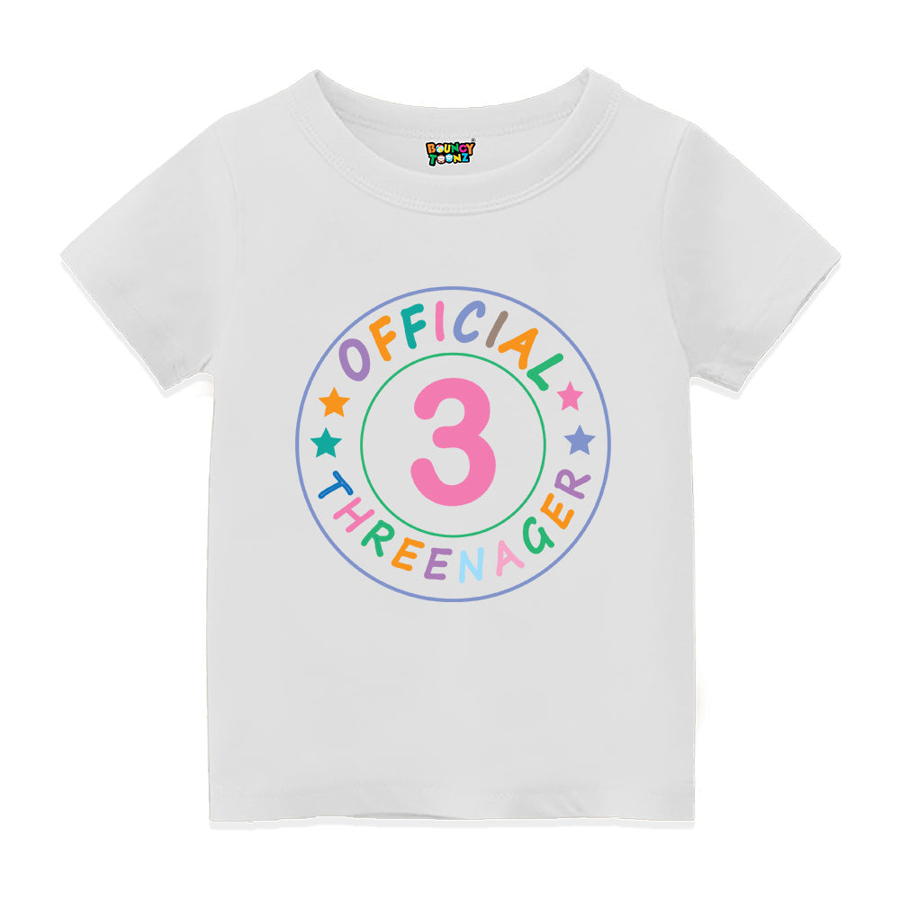Official Threenagar Birthday Theme Kids T Shirt
