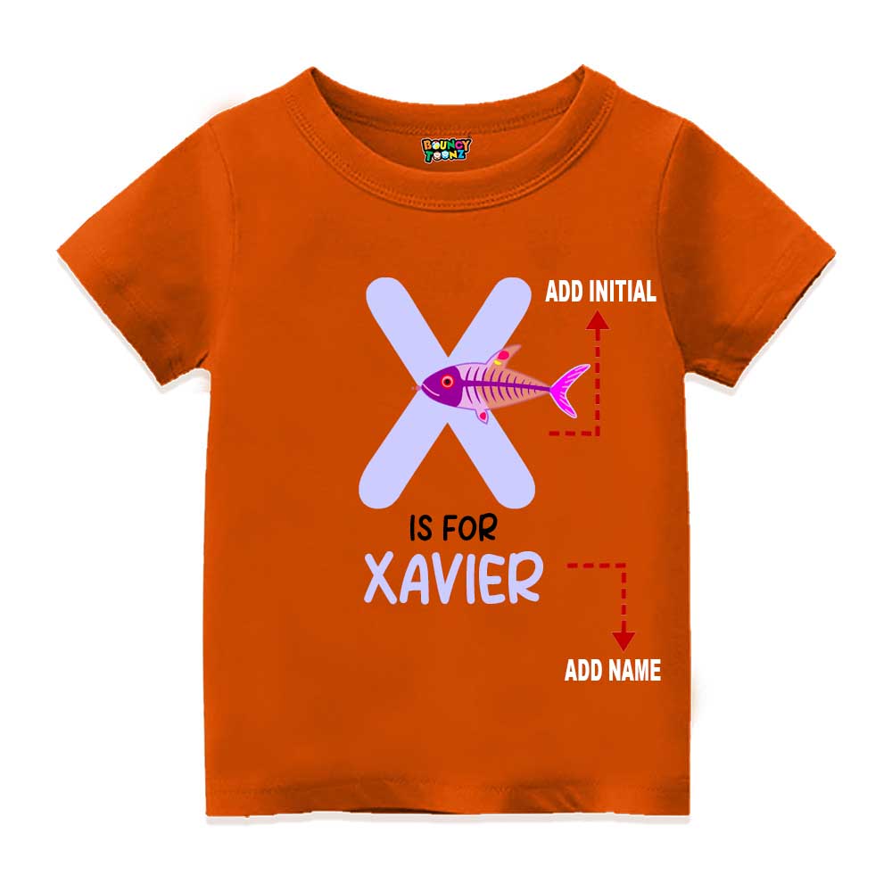 Alphabet X Customised T Shirt