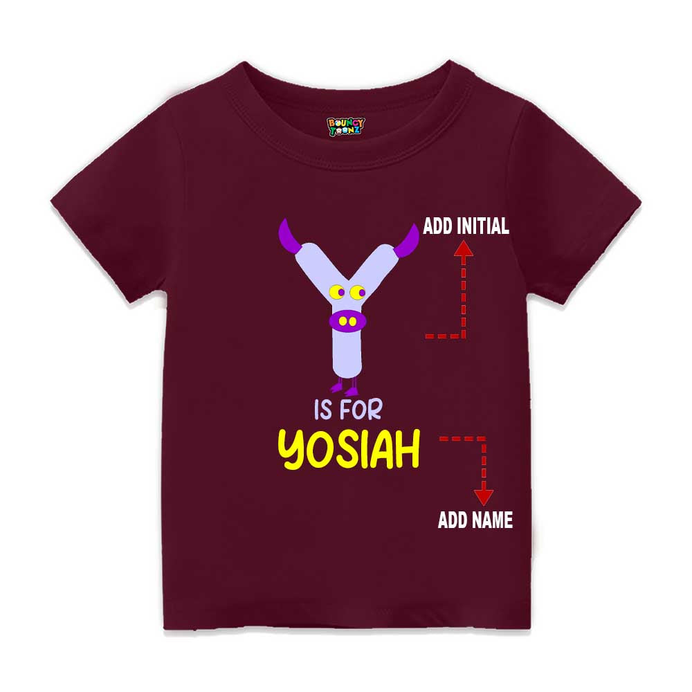 Alphabet Y Customised T Shirt