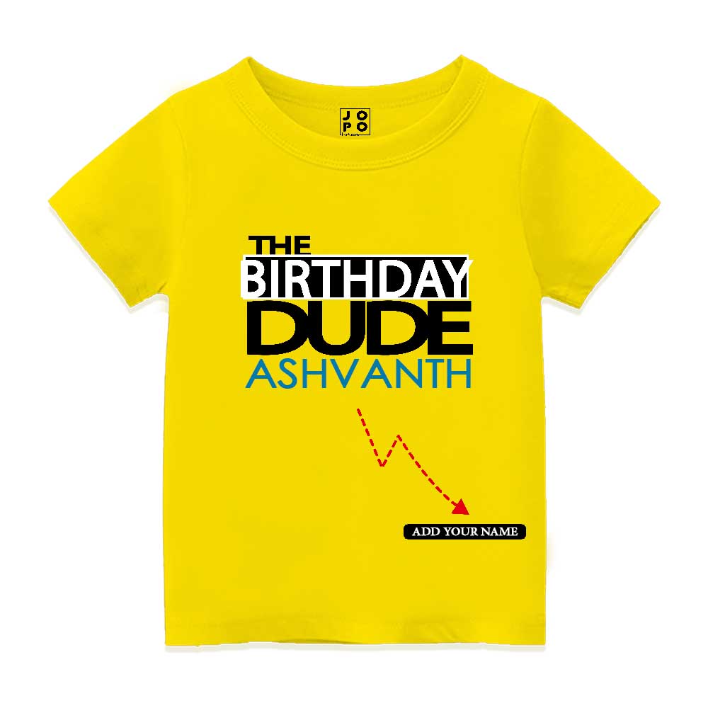 Birthday Dude Customised Kids T Shirt